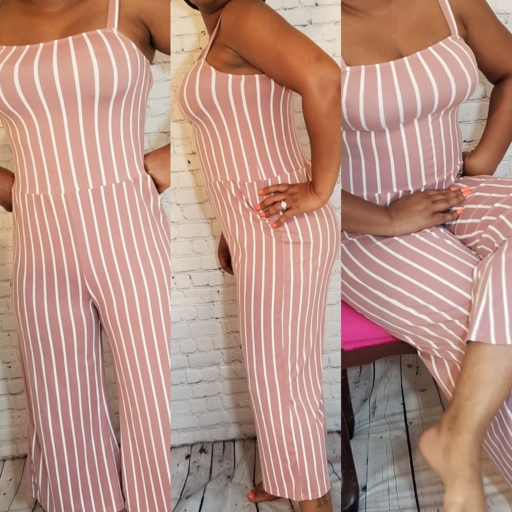 NWT Capella Mauve and white jumpsuit - Picture 3 of 6